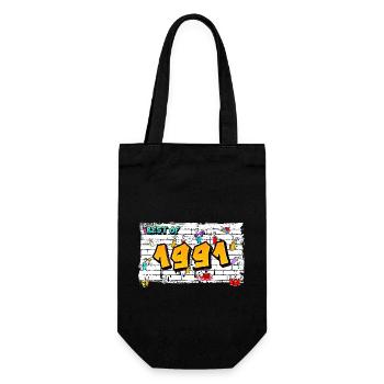 Das Beste aus 1991 Graffiti – 34 Jahre Retro Edge - Geschenkbeutel für Flaschen - Schwarz - Vorne