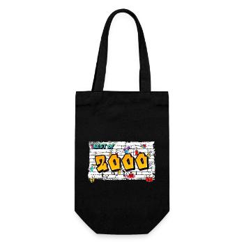 Millennium 2000 Graffiti – 25 Jahre urbane Vibes - Geschenkbeutel für Flaschen - Schwarz - Vorne