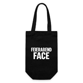 FEIERABEND FACE - Geschenkbeutel für Flaschen - Schwarz - Vorne