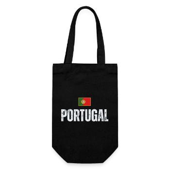 Portuguese flag, Portuguese pride - Gift Bag for Bottles - black - Front
