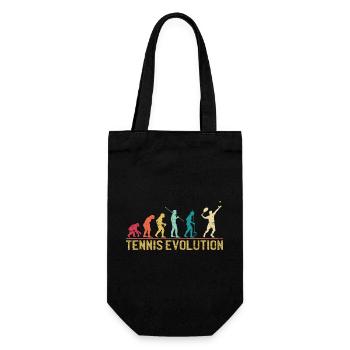 Tennis Evolution Evolution Grafikdesign - Geschenkbeutel für Flaschen - Schwarz - Vorne