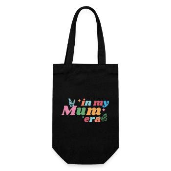In My Mum Era – Bunt & Verspielt - Geschenkbeutel für Flaschen - Schwarz - Vorne