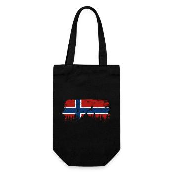 Drapeau de la Norvège - Cadeau Nature des Fêtes - Sac à bouteille - noir - Devant