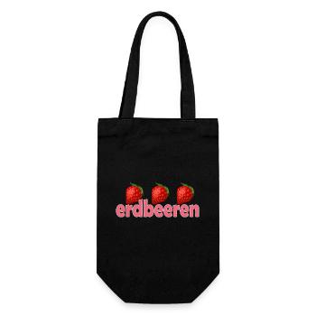 ERDBEEREN - Geschenkbeutel für Flaschen - Schwarz - Vorne