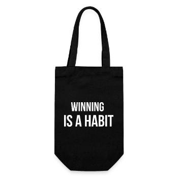 WINNING IS A HABIT. | Greyline Official - Gift Bag for Bottles - black - Front