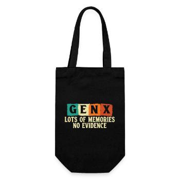 Gen X Souvenirs Pas de preuves Drôle Vintage Humour - Sac à bouteille - noir - Devant
