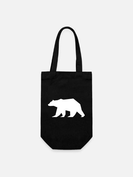 Bär Grizzly Logo Polar Bär - Geschenkbeutel für Flaschen - Schwarz