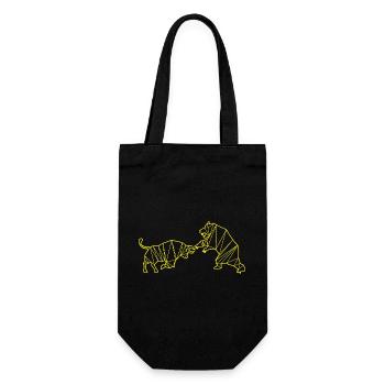 Taureau contre Ours Stripe - Sac à bouteille - noir - Devant
