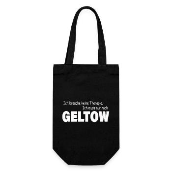 Therapie GELTOW - Geschenkbeutel für Flaschen - Schwarz - Vorne