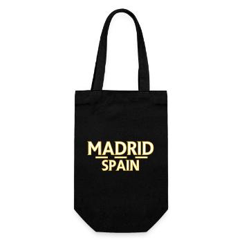 Madrid – Spain - Gift Bag for Bottles - black - Front