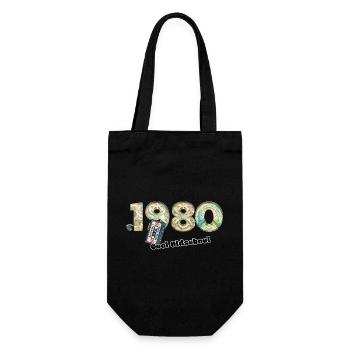1980's Vintage Retro – Cassette – Cool Olds - Gift Bag for Bottles - black - Front