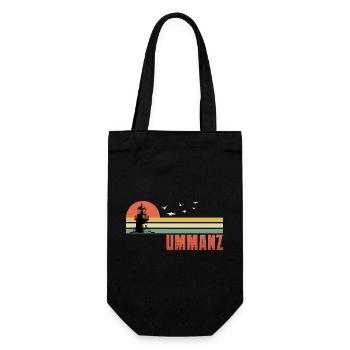 Baltic Sea Holiday ISLAND UMMANZ Souvenier Funny - Gift Bag for Bottles - black - Front