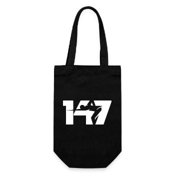 147 Snooker Icon (White) - Gift Bag for Bottles - black - Front