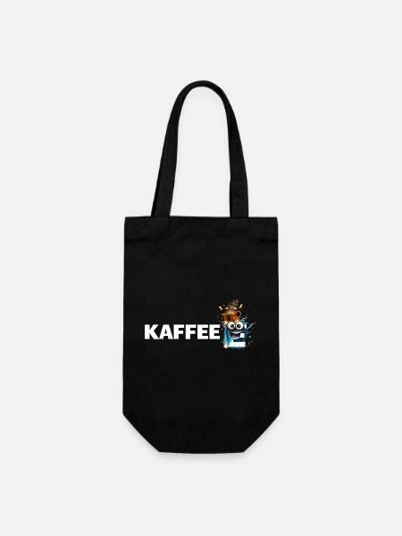 Coffee Mascot Splash - Gift Bag for Bottles - black