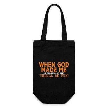 God made me for fun - Gift Bag for Bottles - black - Front