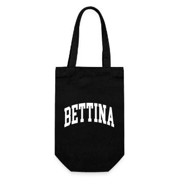 Bettina - Geschenkbeutel für Flaschen - Schwarz - Vorne