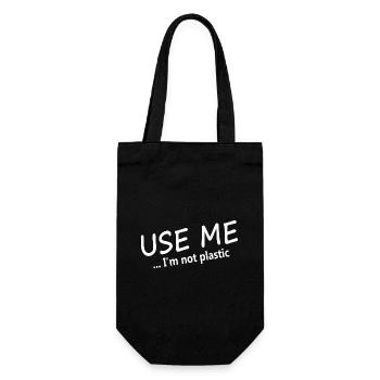 USE ME - Geschenkbeutel für Flaschen - Schwarz - Vorne