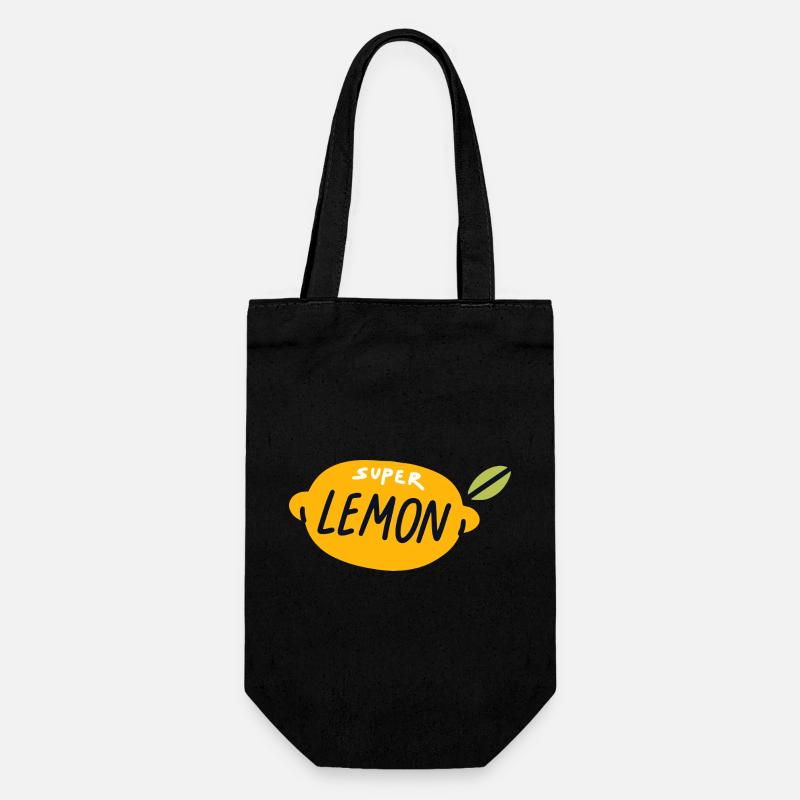 Super Lemon Shirt Cute Fruit Design Summer - Gift Bag for Bottles - black