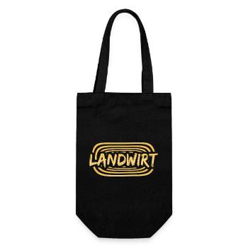 Arbeitskollege Landwirt - Geschenkbeutel für Flaschen - Schwarz - Vorne