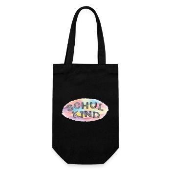 Schulkind - Geschenkbeutel für Flaschen - Schwarz - Vorne