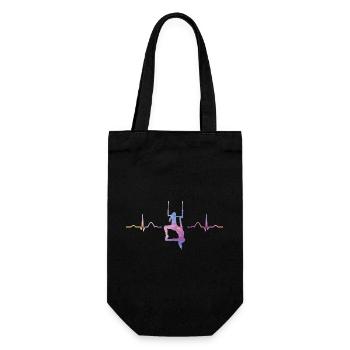 Aerialist Hearbeat EKG Cloud Swing Trapez - Geschenkbeutel für Flaschen - Schwarz - Vorne