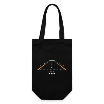 Flugzeug Flug Pilot Flugzeug Fluggesellschaft - Geschenkbeutel für Flaschen - Schwarz - Vorne