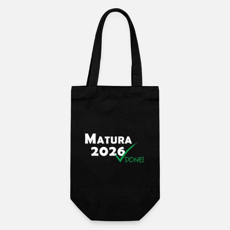 Matura 2026 Done - Gift Bag for Bottles - black