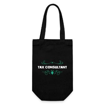 Tax Advisor Ornament Design - Gift Bag for Bottles - black - Front
