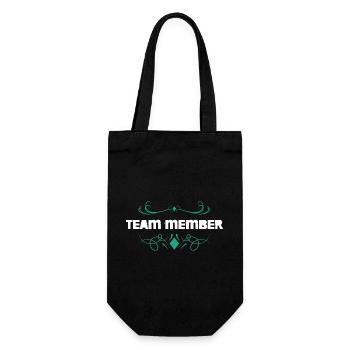 Team Member Ornament Design - Gift Bag for Bottles - black - Front