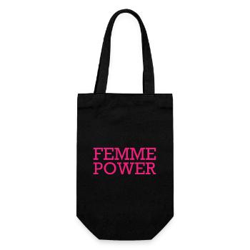 femme Power - Woman - Women - Women's Power - Women - Gift Bag for Bottles - black - Front