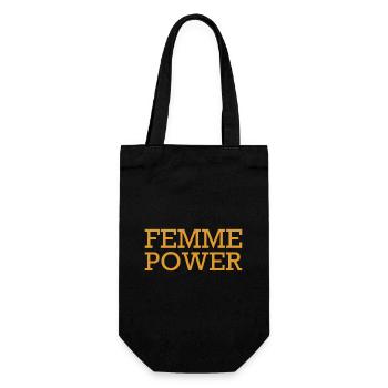 femme Power - Woman - Women - Women's Power - Women - Gift Bag for Bottles - black - Front