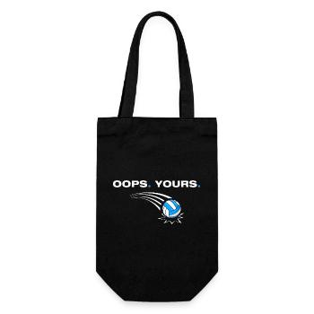 Oops. yours. Volleyball Volleyballspieler - Geschenkbeutel für Flaschen - Schwarz - Vorne