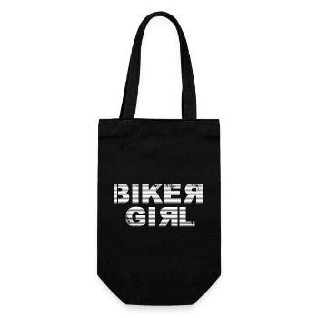 Biker Girl 1 - Gift Bag for Bottles - black - Front