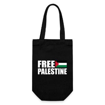 Free palestine - Gift Bag for Bottles - black - Front