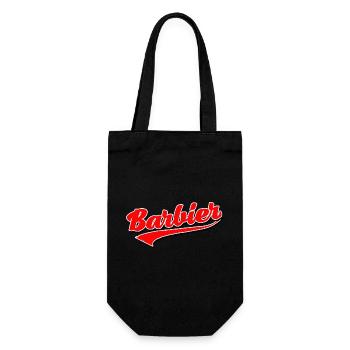 barbier haar bart barber rasieren männer barber - Geschenkbeutel für Flaschen - Schwarz - Vorne