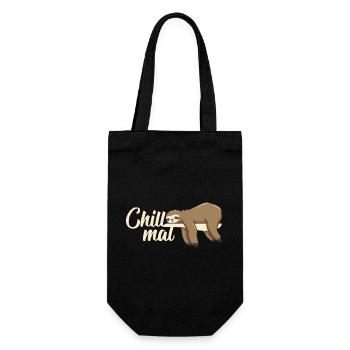 Funny chill times sloth while relaxing - Gift Bag for Bottles - black - Front