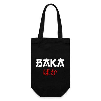 Baka japanisch kanji - Geschenkbeutel für Flaschen - Schwarz - Vorne