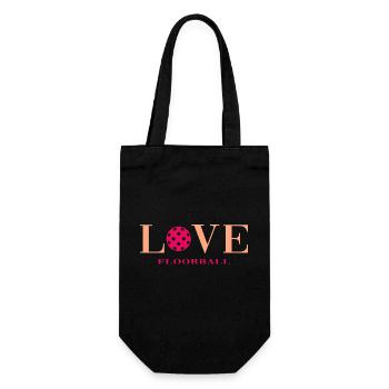 Floorballer Floorball-Love - Gift Bag for Bottles - black - Front