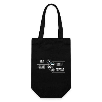 PC Gaming - Eat Sleep Game Repeat - Geschenkbeutel für Flaschen - Schwarz - Vorne