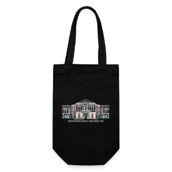 Iconic Festspielhaus Bayreuth, Bavaria - Gift Bag for Bottles - black - Front