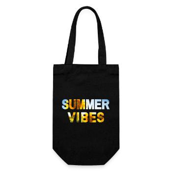 Summer Vibes Sunflower - Geschenkbeutel für Flaschen - Schwarz - Vorne