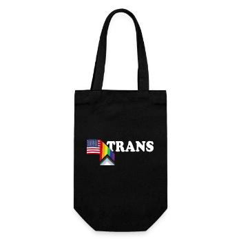 Trans Pride - Patriot USA Flag and LGBT Flag - - Gift Bag for Bottles - black - Front