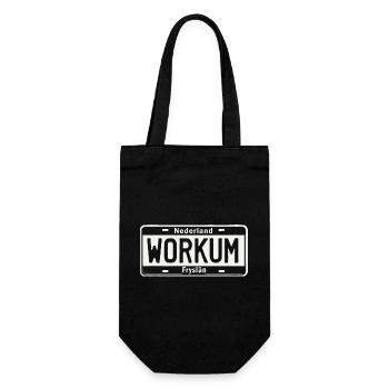 T-shirt Workum, Friesland, Holland, Ijsselmeer - Geschenkbeutel für Flaschen - Schwarz - Vorne