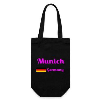 Munich, Allemagne - Imprimés élégants - Sac à bouteille - noir - Devant