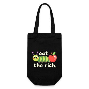 Ver affamé - Chenille Kawaii - Sac à bouteille - noir - Devant