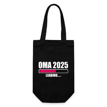 Oma 2025 - Geschenkbeutel für Flaschen - Schwarz - Vorne