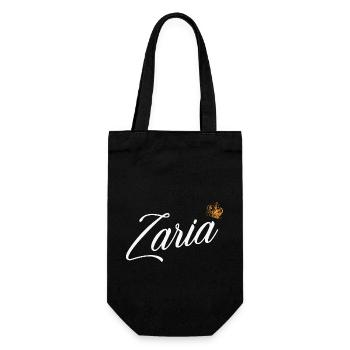 Zaria Name für Frauen Kinder Kleinkinder - Zaria Custom - Geschenkbeutel für Flaschen - Schwarz - Vorne