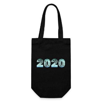 2020 - Geschenkbeutel für Flaschen - Schwarz - Vorne