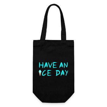 Cream Cream Cool Sayings Summertime Fan - Gift Bag for Bottles - black - Front