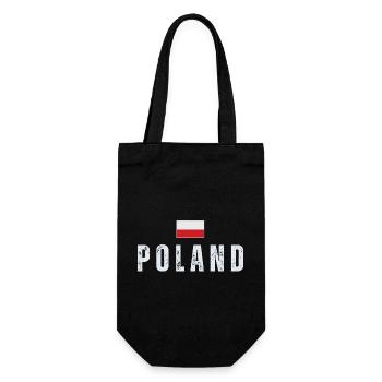 Polish pride, Polish flag - Gift Bag for Bottles - black - Front